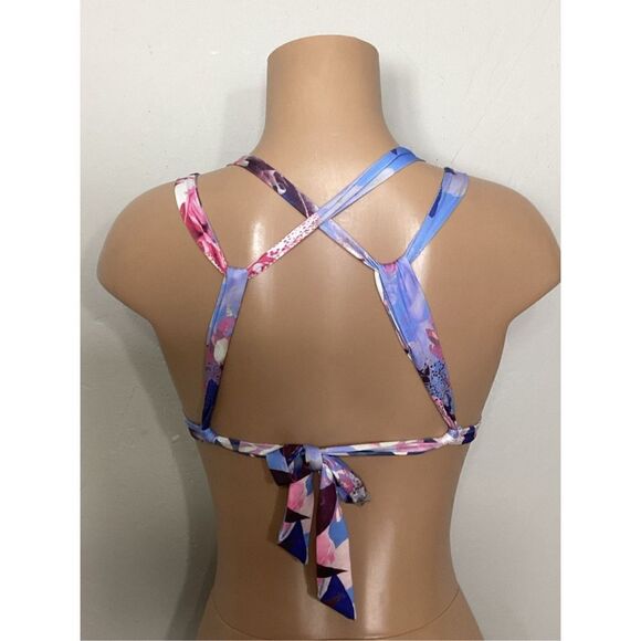 New. BECCA blue floral bikini set. S-top/XS-bottom. Retails $149 - Picture 5 of 9